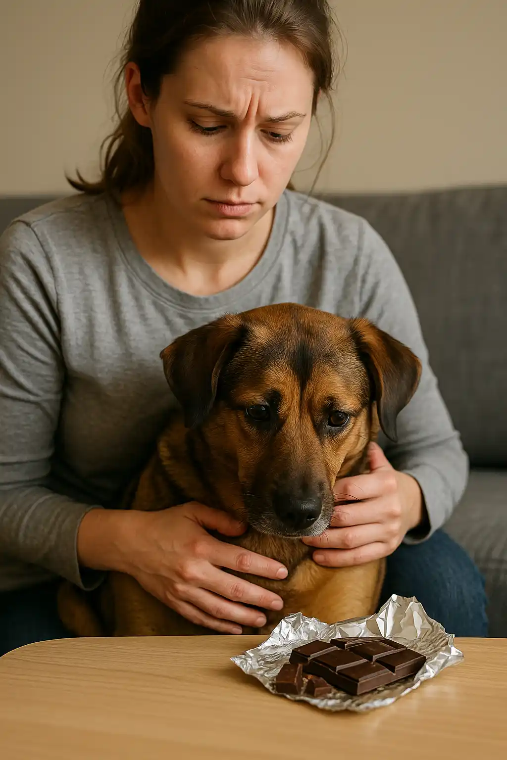 Dog and chocolate don't mix together