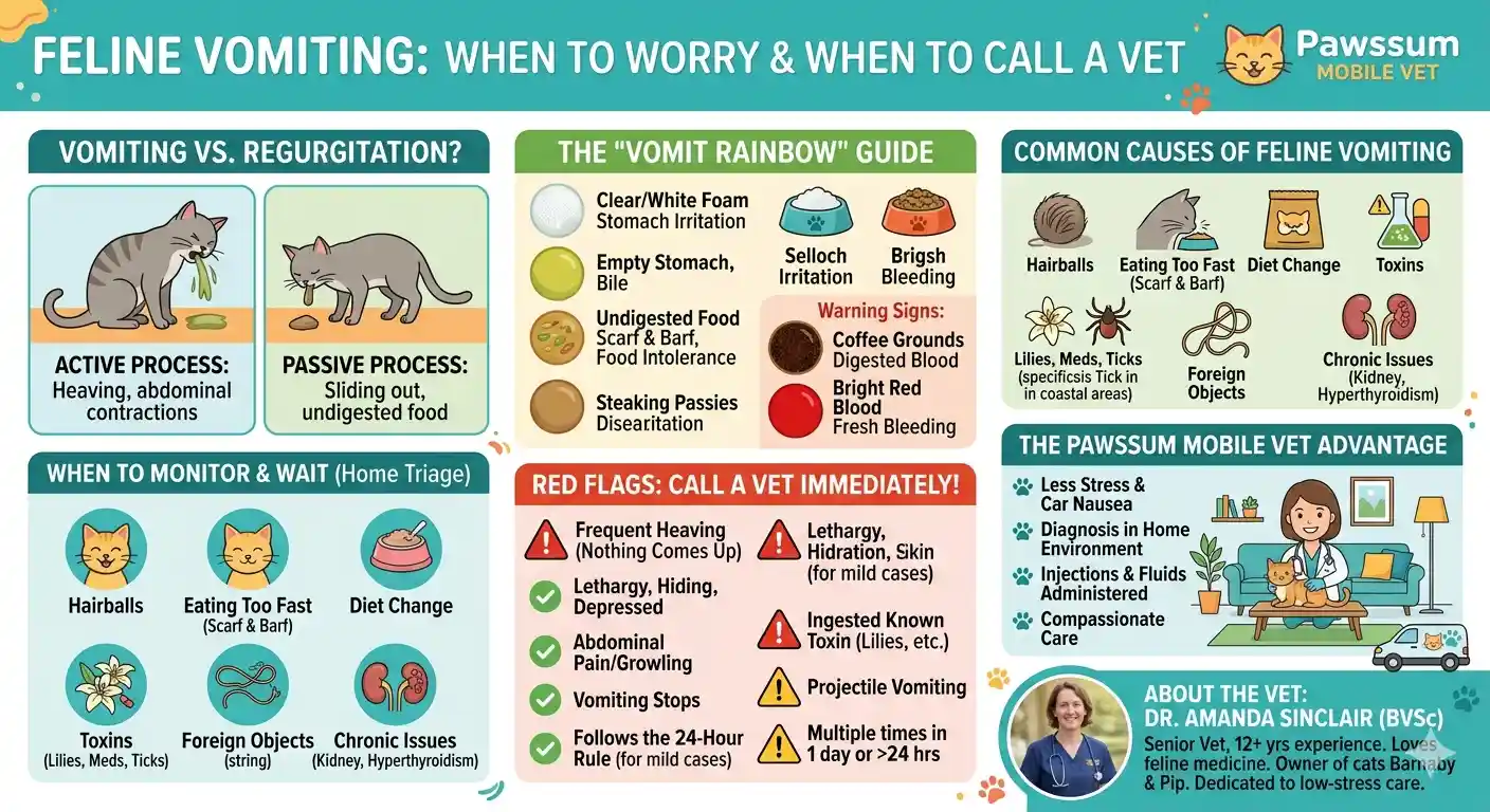 Why Is My Cat Vomiting? When to Worry & When to Call a Vet
